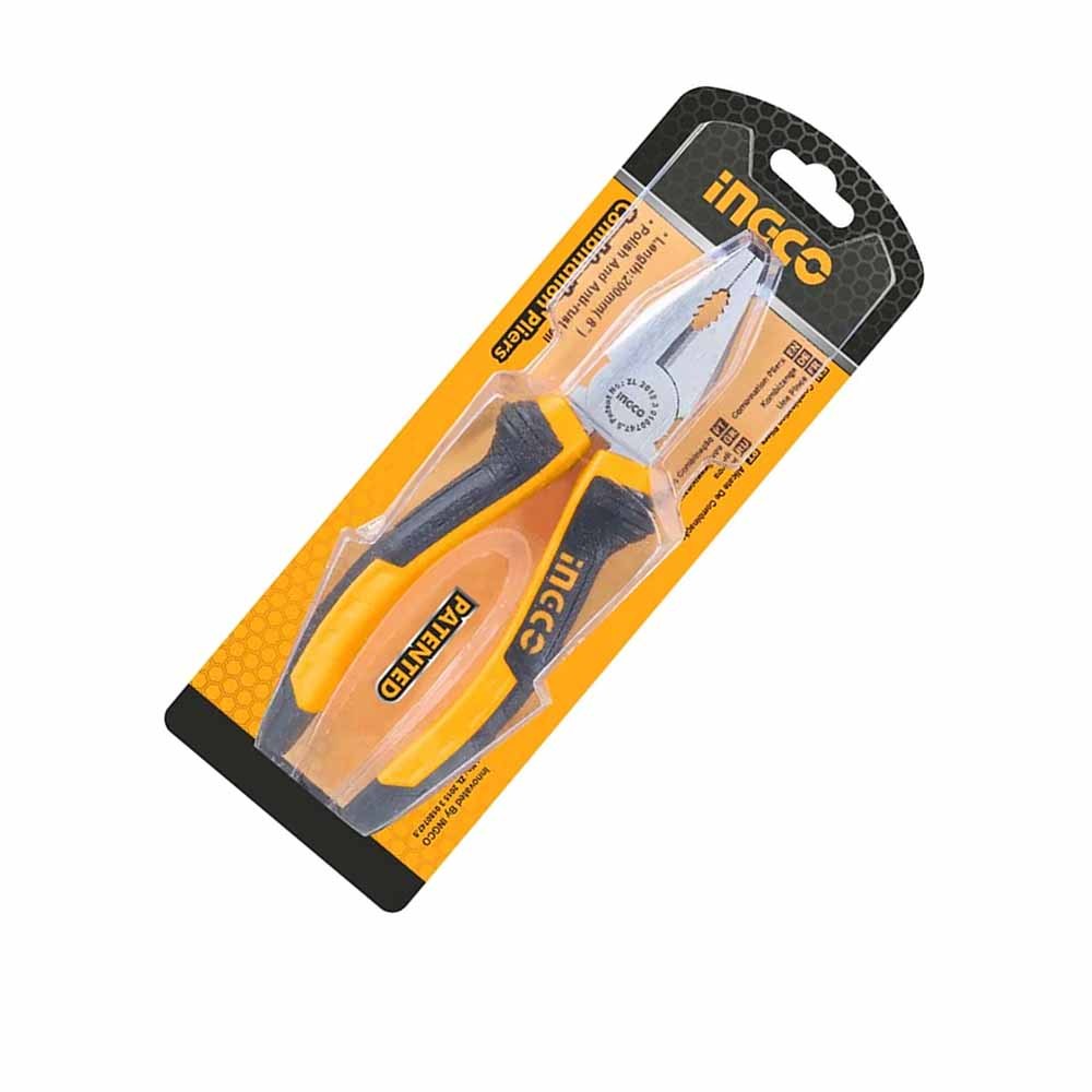 Kìm răng INGCO HCP08168 6 inch - 8 inch, láng bóng, chống gỉ, tay cầm hai màu - Thinksafe