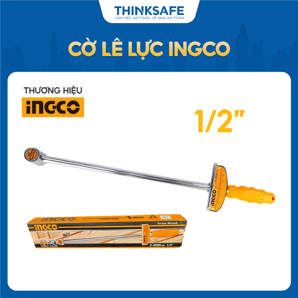 Cờ Lê lực INGCO HPTW300N1, Lực 10-100Nm, Đầu Vuông 1/2 inch, CRV Chắc Chắn, chịu lực - Thinksafe