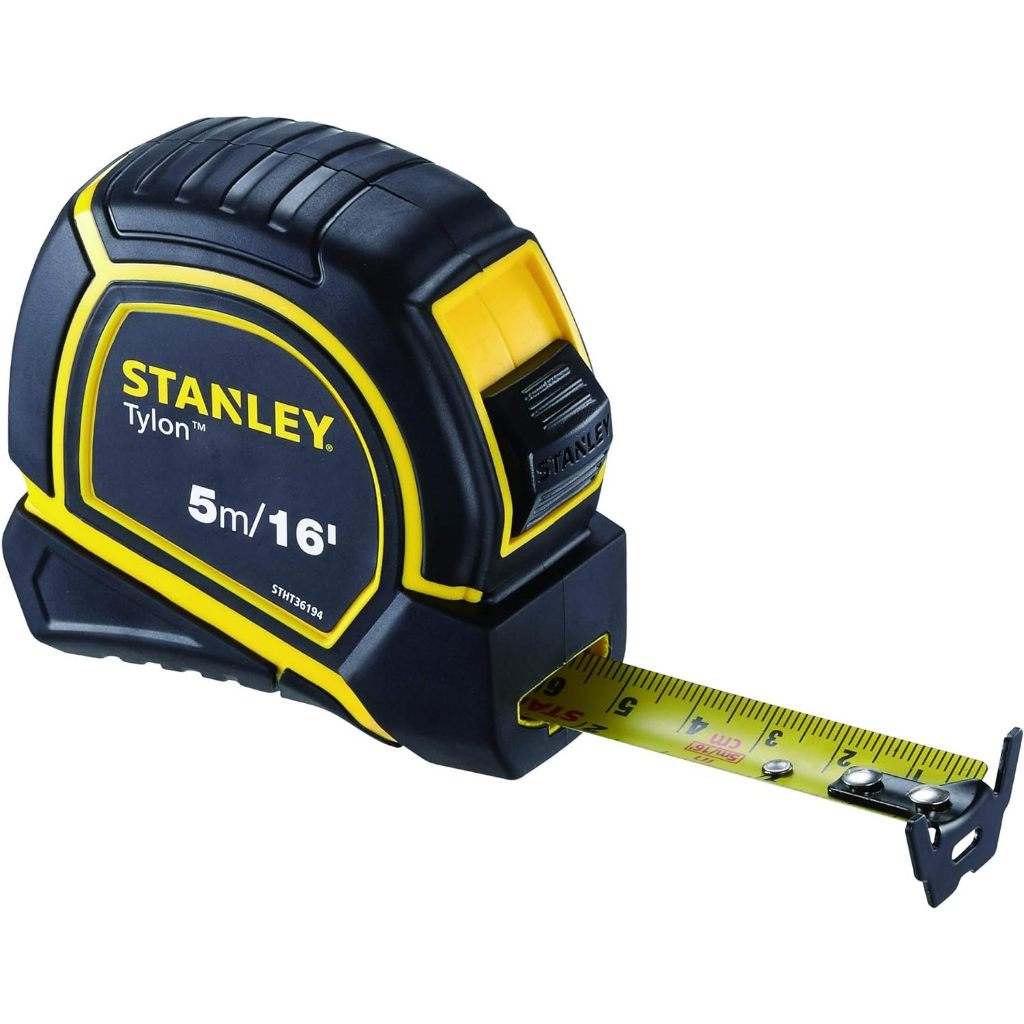 Thước cuộn Stanley 36-194 thước kéo dài 5m, rộng 19mm thép chống rỉ, vỏ nhựa cao cấp, lá thước thẳng , đo chính xác