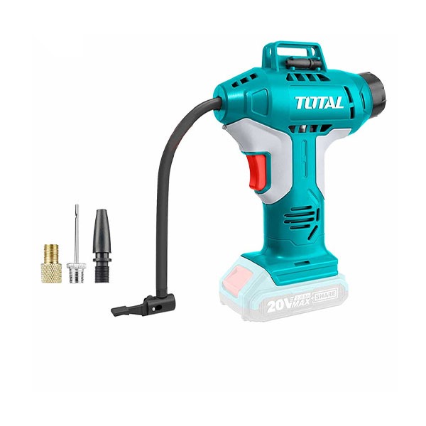 Máy bơm hơi pin 20V Total áp suất 160psi, mô tơ chổi than, chưa kèm pin sạc, bơm xe máy chính hãng - Thinksafe