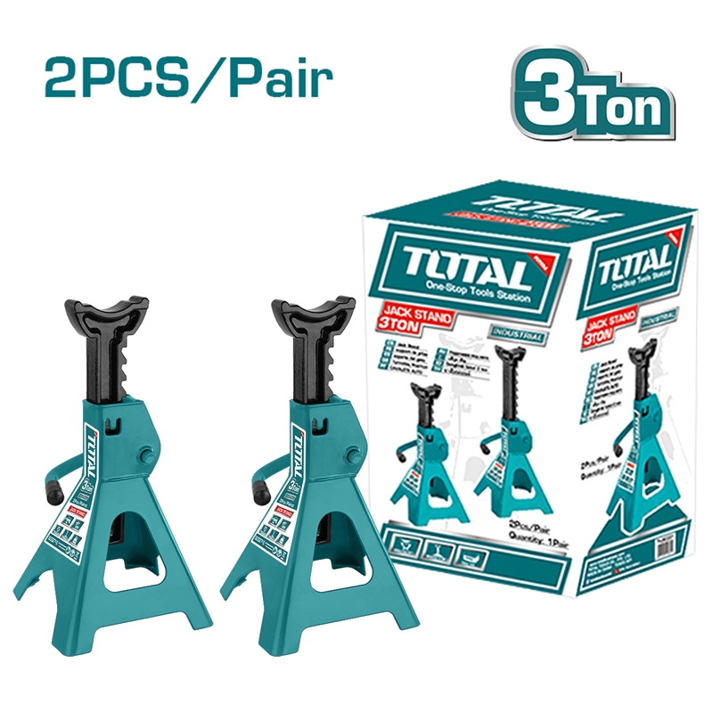 Đội kê 2 tấn, 3 tấn Total THJS0201 THJS0301 Đội xe ô tô nâng tối thiểu 250mm - 270mm, tối đa 380mm - 410mm, đế nâng lớn