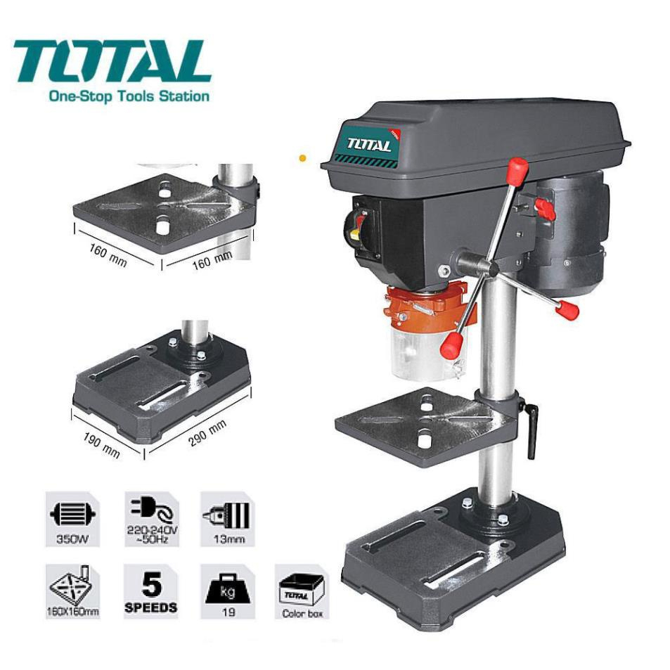 Máy khoan bàn Total công suất 350W - 750W, khả năng khoan tối đa 13mm - 20mm Khoan điện cầm tay chính hãng - Thinksafe