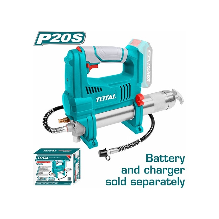 Máy bơm mỡ dùng pin 20V TOTAL TGGLI2010, áp suất 10000psi, chiều dài ống bơm 76cm, không kèm theo pin sạc - Thinksafe