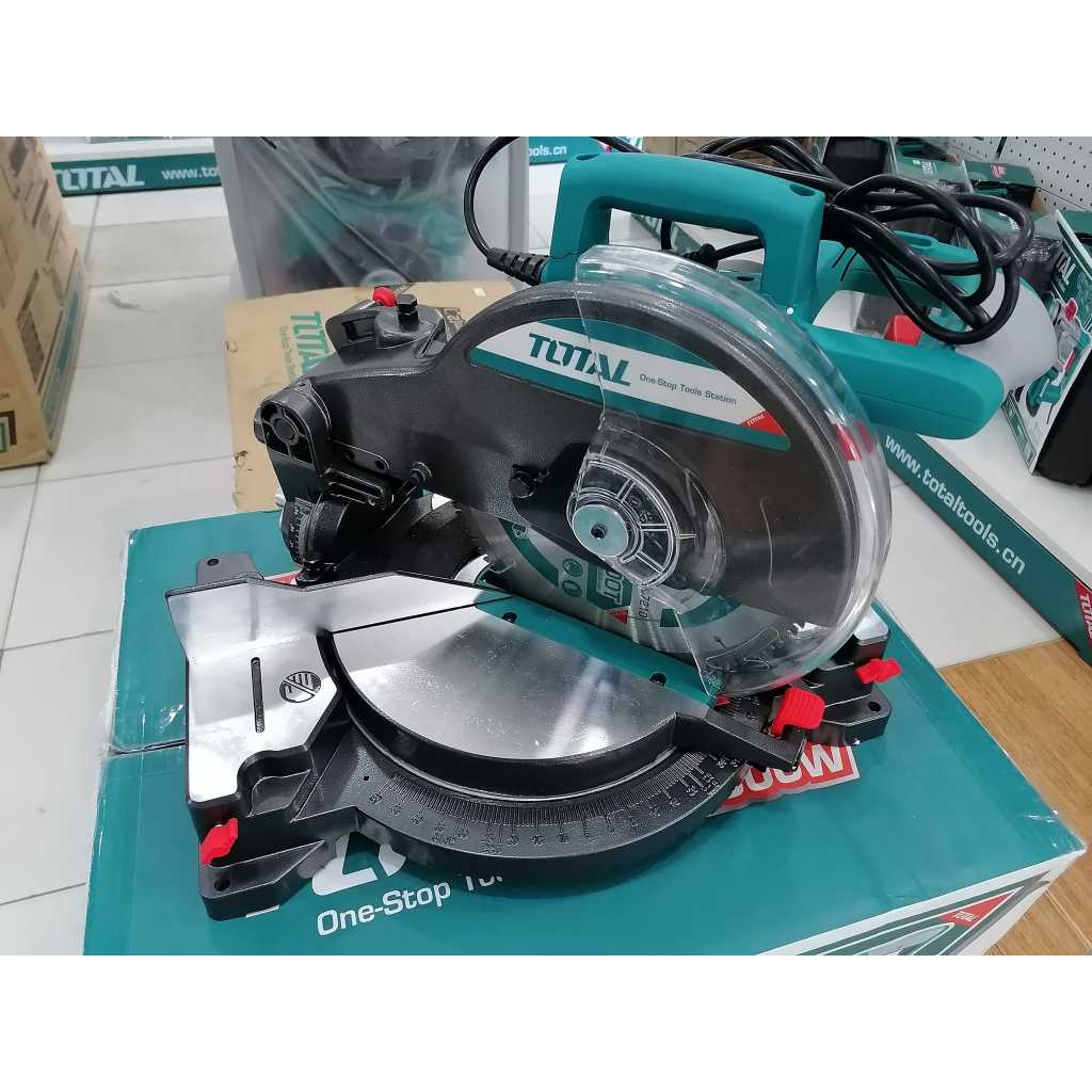 Máy cắt nhôm Total công suất 1800 - 2400W, lưỡi cắt 255 - 305mm, cắt góc 45 độ, Máy cắt cầm tay kèm phụ kiện - Thinksafe