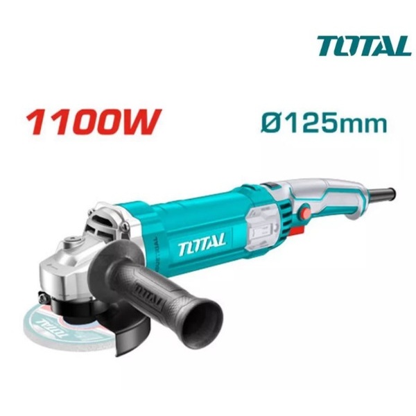 Máy mài góc đĩa mài 125mm TOTAL công suất 900W - 1500W, trục chính m14, Máy cắt cầm tay kèm tay cầm phụ - Thinksafe