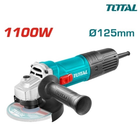 Máy mài góc đĩa mài 125mm TOTAL công suất 900W - 1500W, trục chính m14, Máy cắt cầm tay kèm tay cầm phụ - Thinksafe