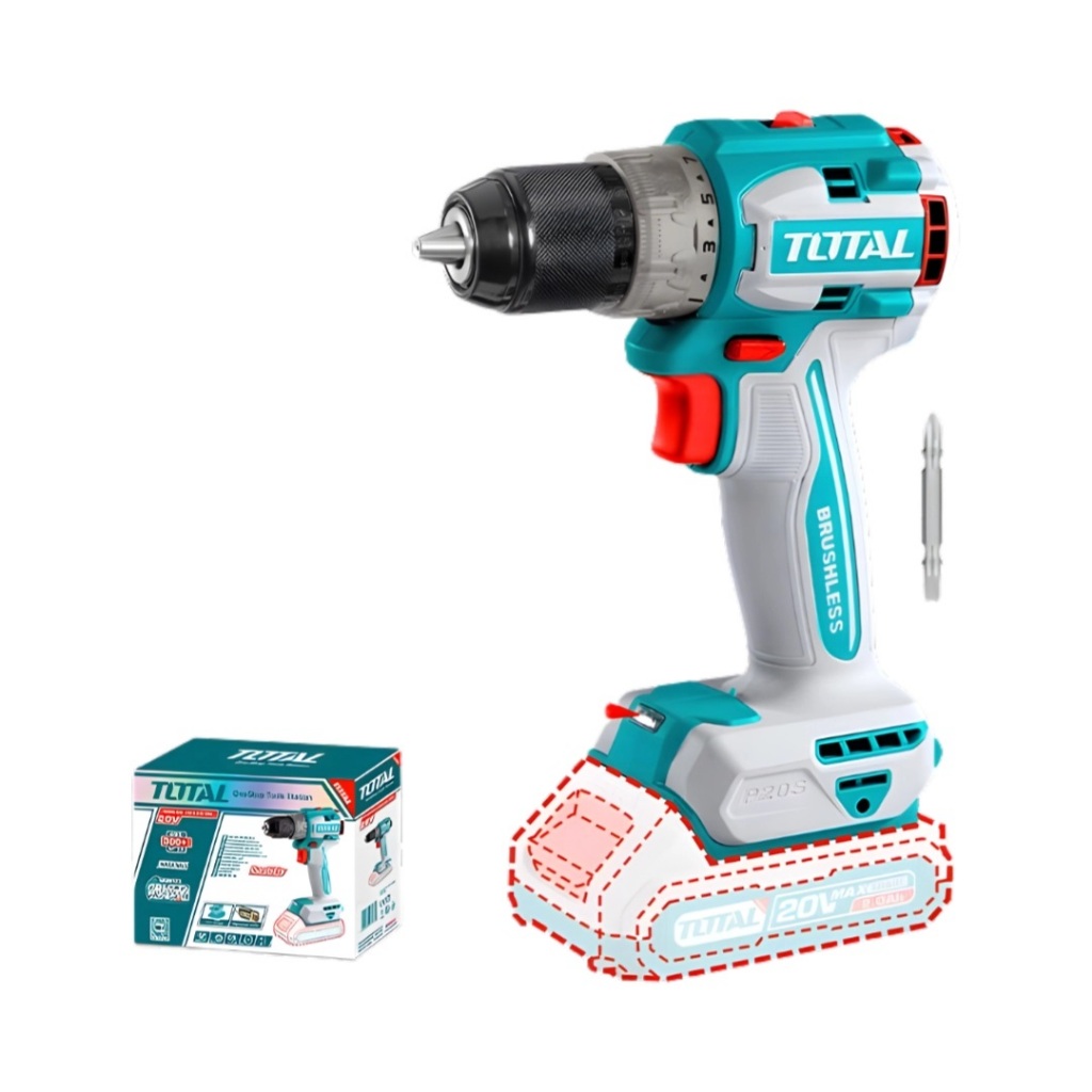 Máy khoan pin Total 20V, Mô-men xoắn 45Nm & 60Nm Khả năng khoan 0.8-13mm, Khóa trục chính máy khoan cầm tay - Thinksafe