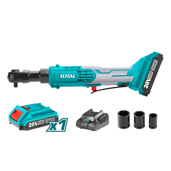 Máy siết bulong góc Pin 20V Total, Mô-men xoắn tối đa 65Nm, Đầu siết vuông 3/8 inch, phân phối chính hãng - Thinksafe
