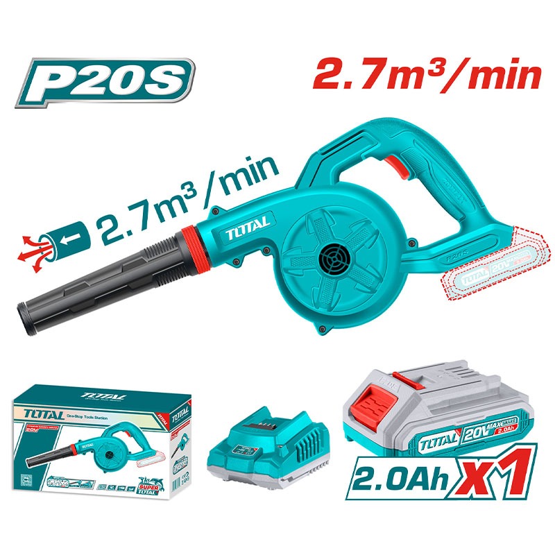 Máy thổi dùng pin 20V 2,7m3/p - 8.5m3/p Total, Tốc độ không tải 18000 vòng/phút, phân phối chính hãng Thinksafe