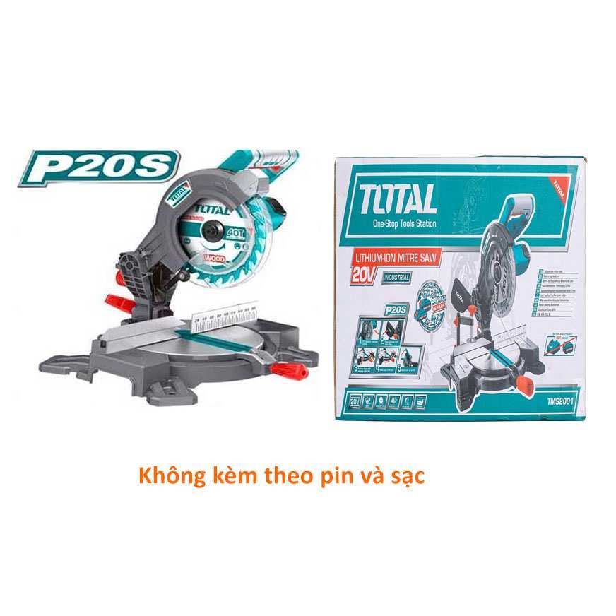 Máy cắt nhôm dùng pin 20V Total TMS2001, tốc độ không tải 3000rpm, Không kèm pin và sạc, Phân phối chính hãng -Thinksafe