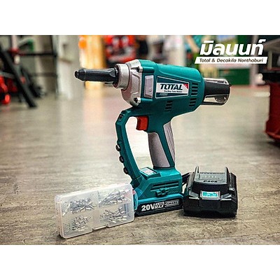 Máy rút rivet dùng pin 20V Total TRTLI20051, Kèm 1 pin&1 sạc, Lực kéo ...