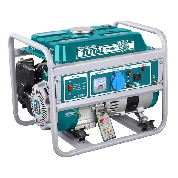 Máy phát điện dùng xăng biến tần 3500W TOTAL TP340001, bình xăng 12L, động cơ xi lanh đơn 4 thì, mô tơ đồng - Thinksafe