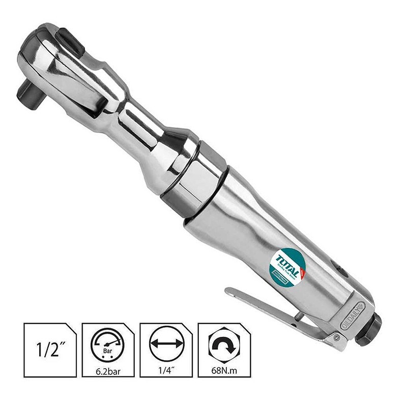 Cần siết lực 2 chiều dùng khí nén Total TAT10121, đầu khẩu vuông 1/2 inch, lực siết 68n.m tốc độ 160 v/p - Thinksafe