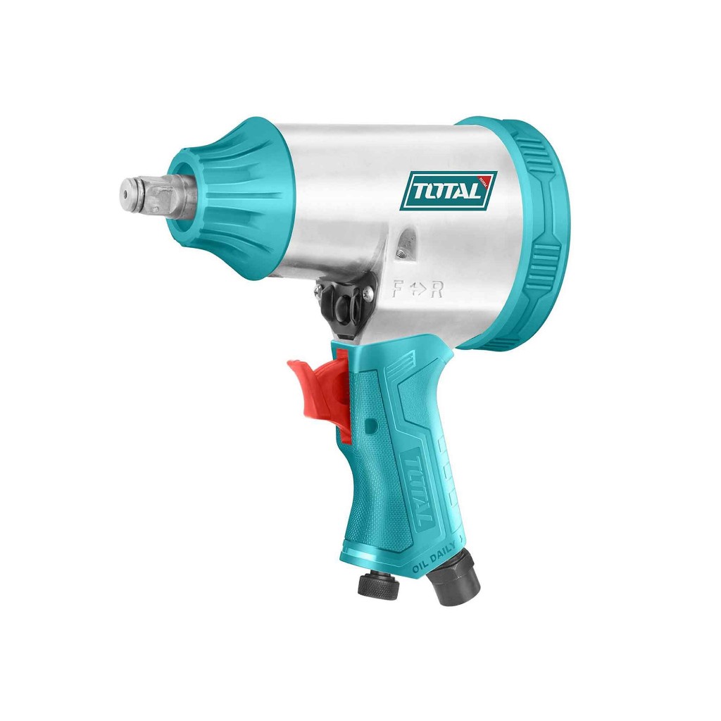 Máy bắn bulong khí nén Total, đầu vặn vuông 12.5mm - 25mm, mô men xoắn 312 - 1800Nm, Máy siết bulong hơi, cơ chế búa đôi