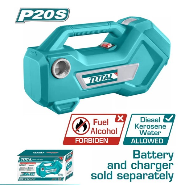 Máy Bơm Hút Dùng Pin 20V Total TTPLI2001, Tốc độ không tải 4500rpm, Không kèm pin và sạc, máy hút chính hãng - Thinksafe