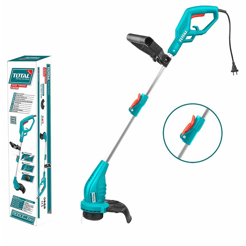 Máy cắt cỏ dùng điện TOTAL TG103512, công suất 350W, tốc độ không tải 11000v/p, máy phát cỏ chính hãng - Thinksafe