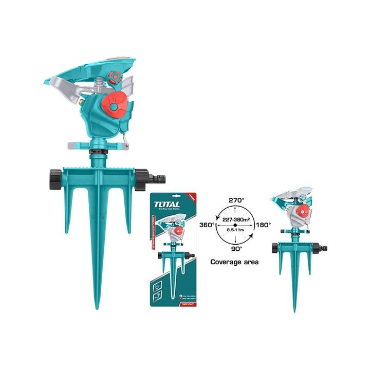 Phụ kiện tưới nước Total, đầu phun nước 360, chất liệu ABS + PP,  bộ khớp nối 3/4, phân phối chính hãng - Thinksafe