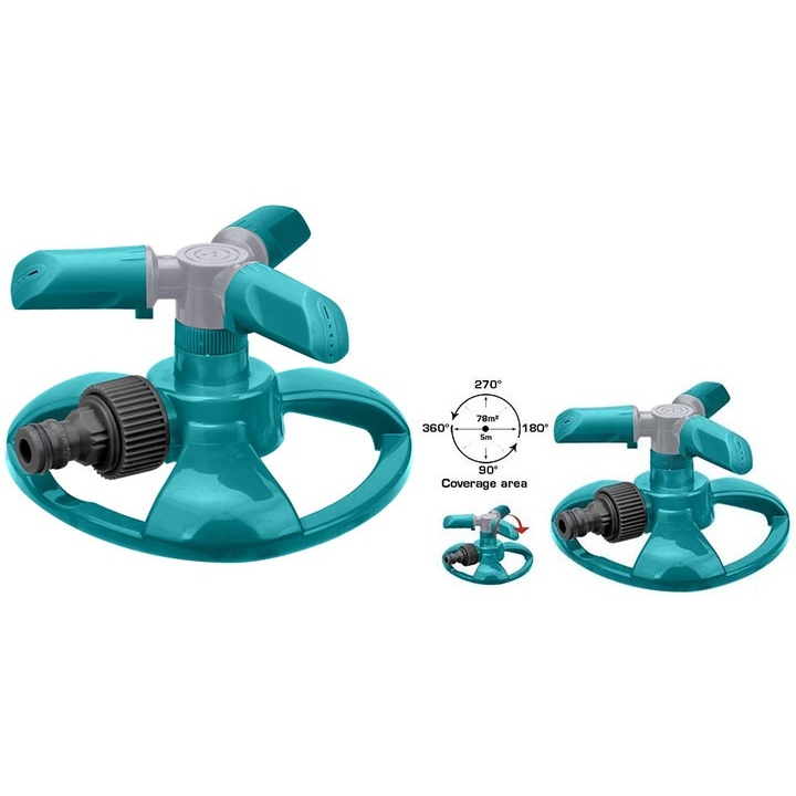 Phụ kiện tưới nước Total, đầu phun nước 360, chất liệu ABS + PP,  bộ khớp nối 3/4, phân phối chính hãng - Thinksafe