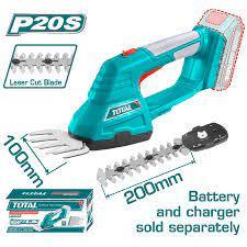Máy cắt hàng rào dùng pin 12V - 20V mini Total, chất liệu lưỡi SK5, tốc độ không tải 1300 - 1200 vòng / phút - Thinksafe
