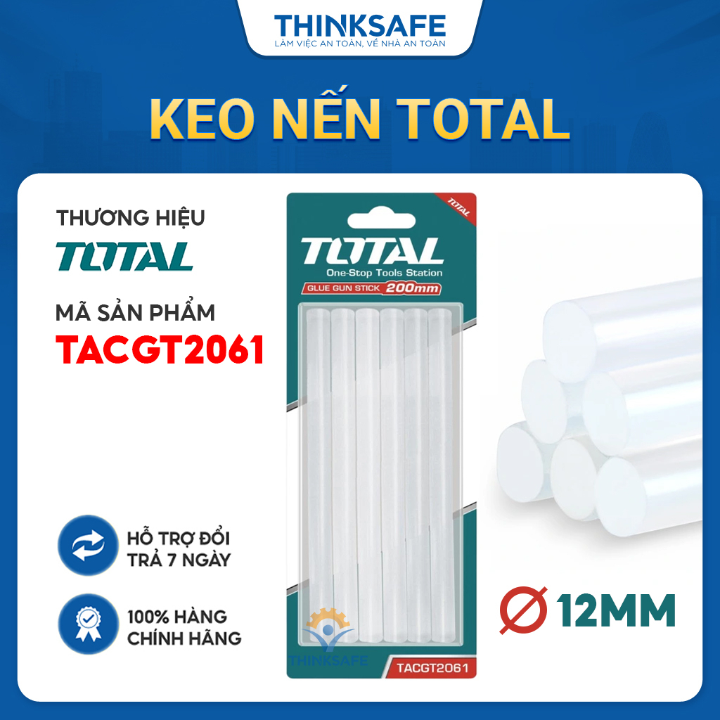 Keo Nến Total đường kính 7mm - 11.2mm, chất liệu nhựa dầu mỏ keo nhựa hàn Total cao cấp chính hãng - Thinksafe