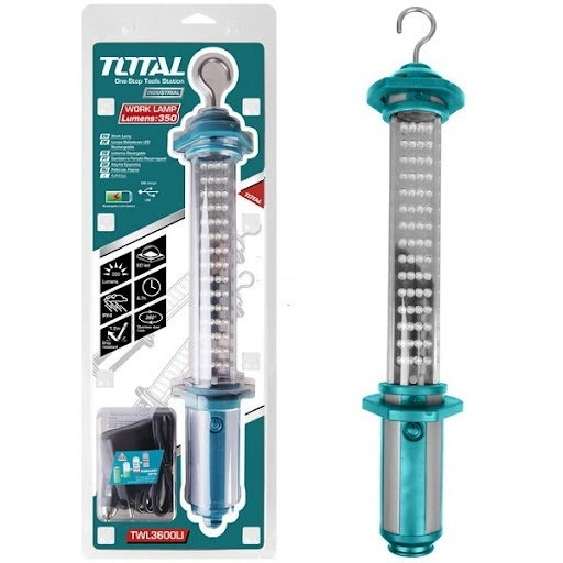 Đèn Làm Việc TOTAL TWLI35261-TWL3600LI, 3 chế độ sáng, chiếu sáng liên tục 3.5-4 giờ, Đèn pin chính hãng - Thinksafe