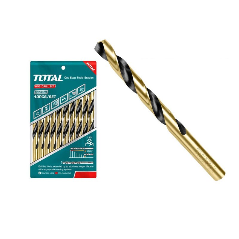 Mũi Khoan Sắt TOTAL loại thường chất lượng cao, đa dạng kích cỡ 6.0mm đến 11mm, Mũi Khoan chính hãng - Thinksafe