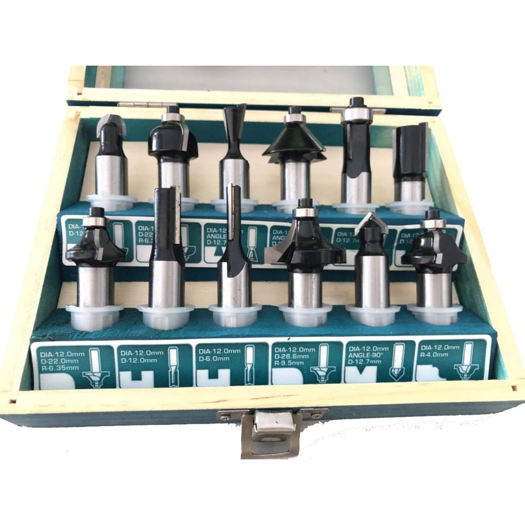 Bộ 12 mũi phay gỗ (12mm) TOTAL TACSR2121