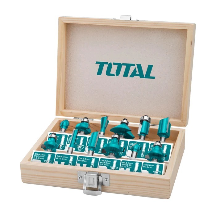Bộ 12 mũi phay gỗ (12mm) TOTAL TACSR2121