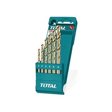 Bộ mũi khoan kim loại đuôi trơn Total, bộ 6 - 12 mũi khoan, đầy đủ các kích thước từ 2mm - 10mm, chính hãng - Thinksafe