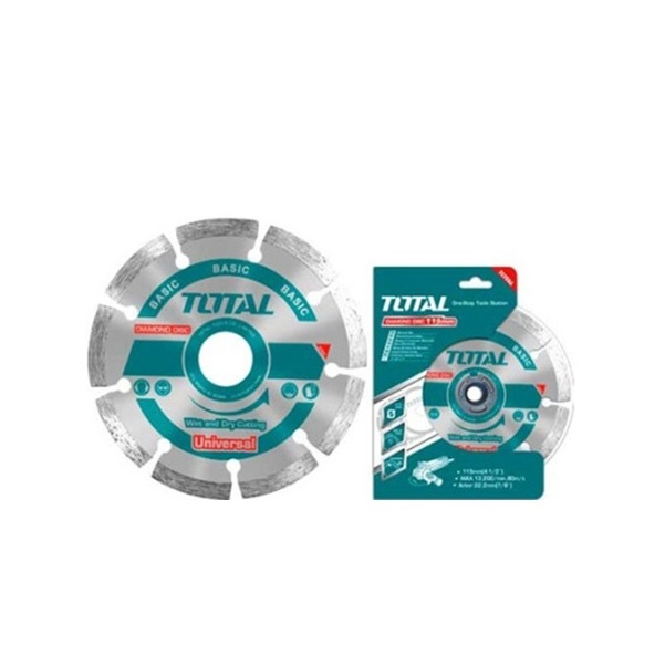 Đĩa cắt gạch khô phủ hợp kim Total, độ rộng hợp kim 7.5mm, kích thước 100mm - 230mm, phân phối chính hãng - Thinksafe
