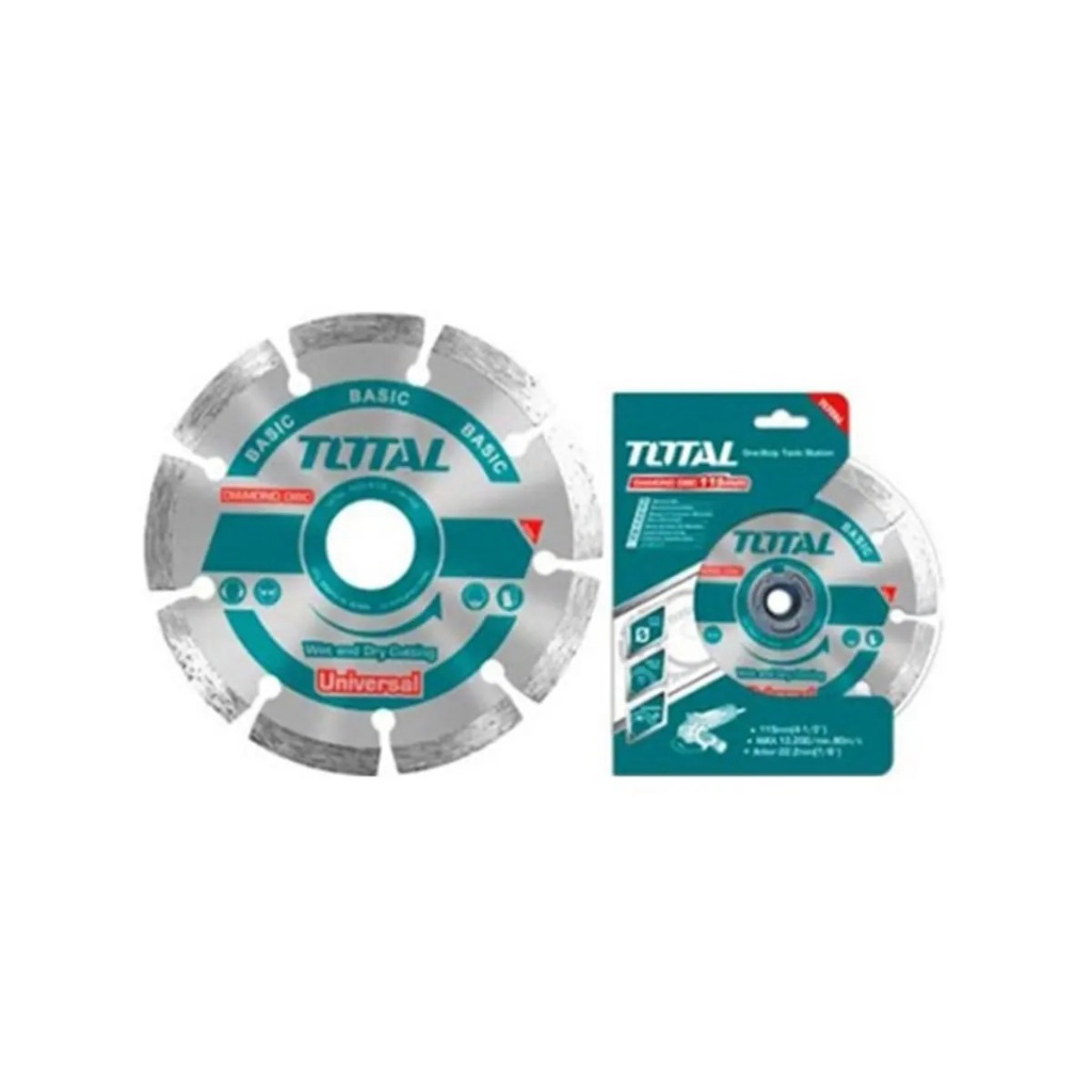 Đĩa cắt gạch khô phủ hợp kim Total, độ rộng hợp kim 7.5mm, kích thước 100mm - 230mm, phân phối chính hãng - Thinksafe