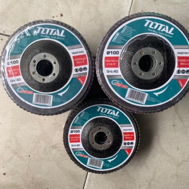 Nhám xếp Total, kích thước 100mm, phụ hợp đánh bóng thép, gang và tấm thép, chính hãng - Thinksafe