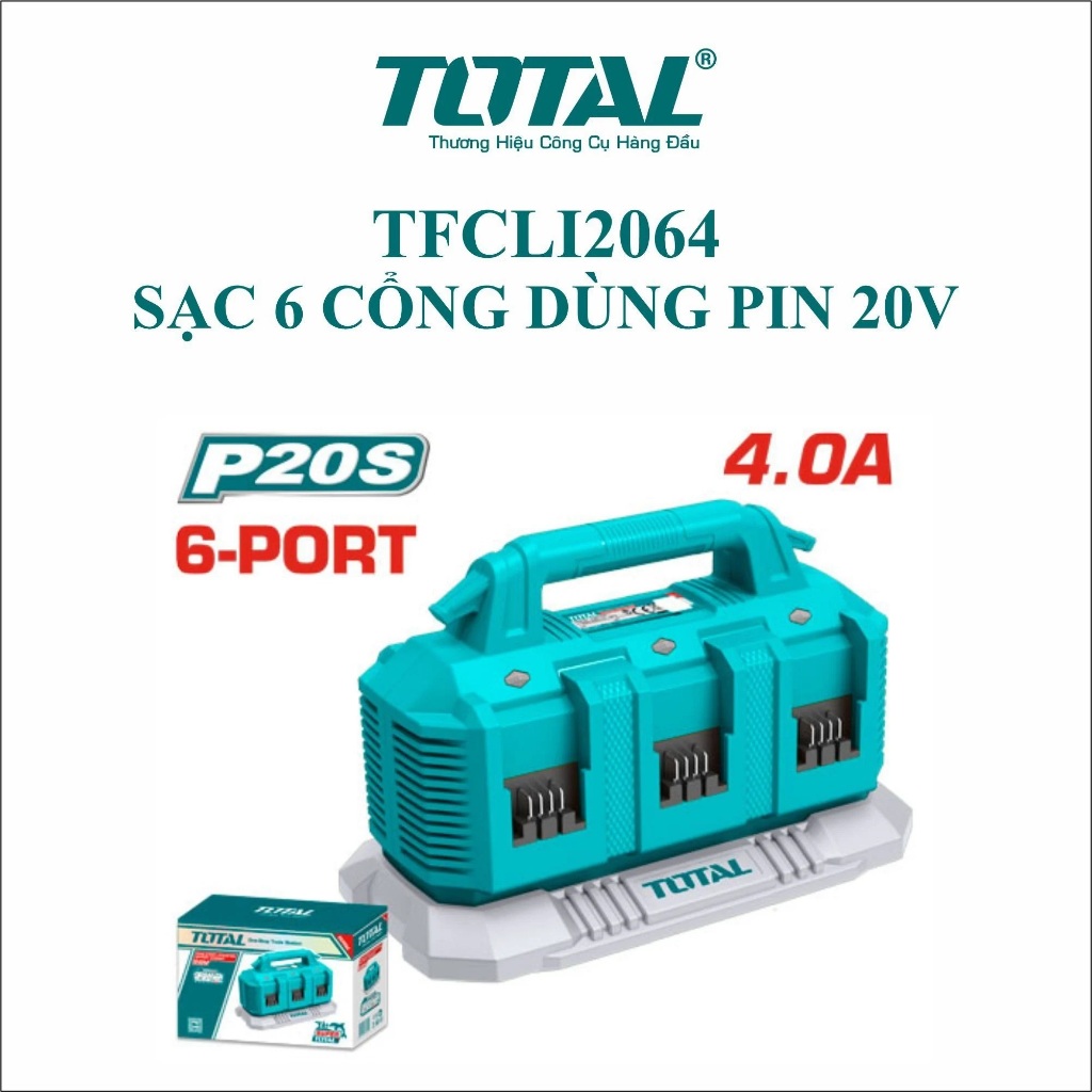 Đế sạc pin 20V Total
