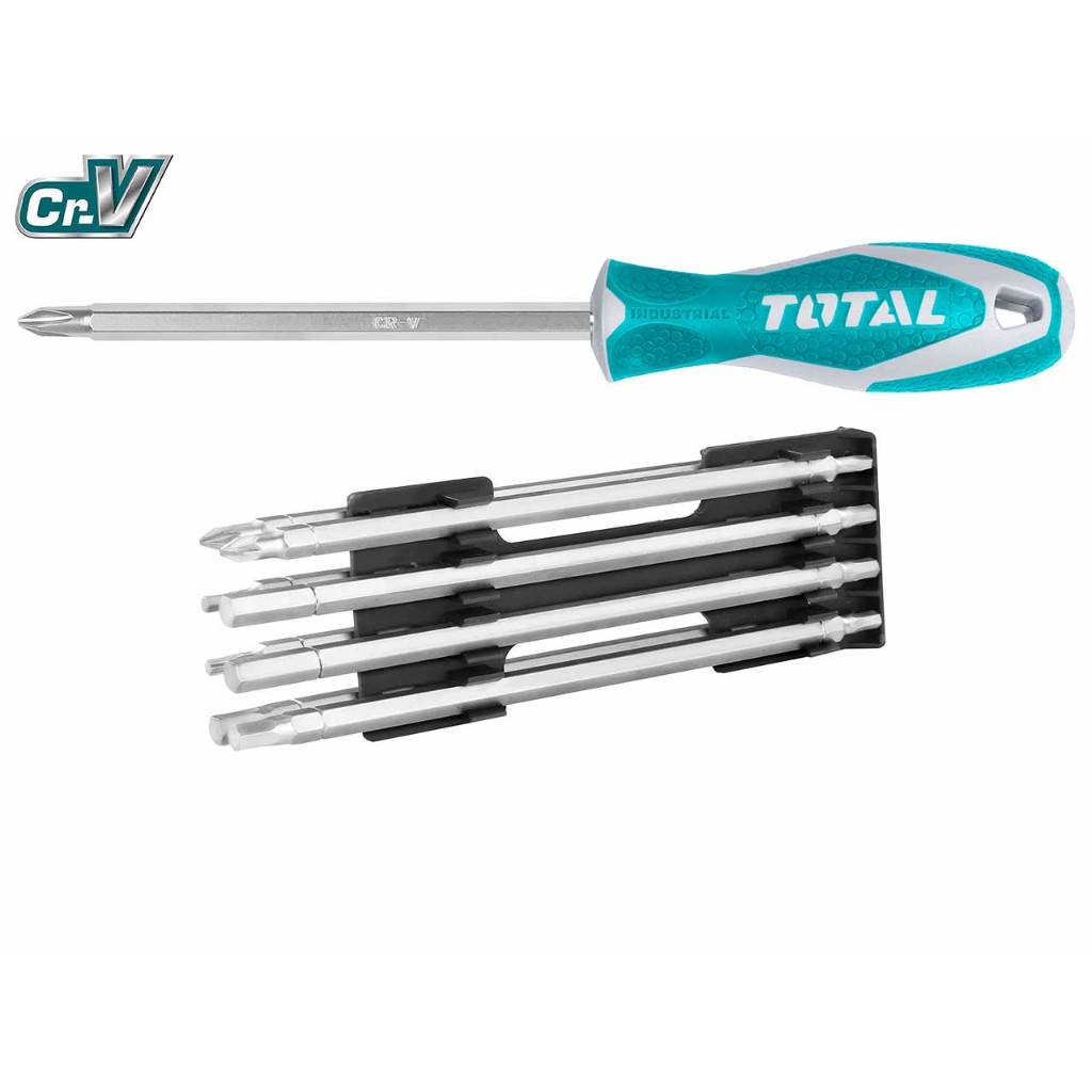 Bộ tua vít Total, 12 - 18 chi tiết chất liệu Crv, bộ tuốc nơ vít đa năng, nhiều đầu vít phân phối chính hãng - Thinksafe