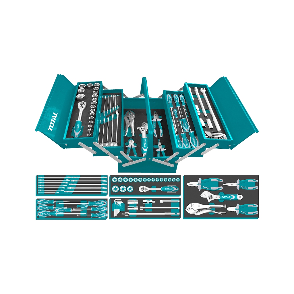 Bộ đồ nghề cầm tay 59 - 97 chi tiết TOTAL, dụng cụ cầm tay đa năng, bộ dụng cụ sửa xe máy chính hãng - Thinksafe