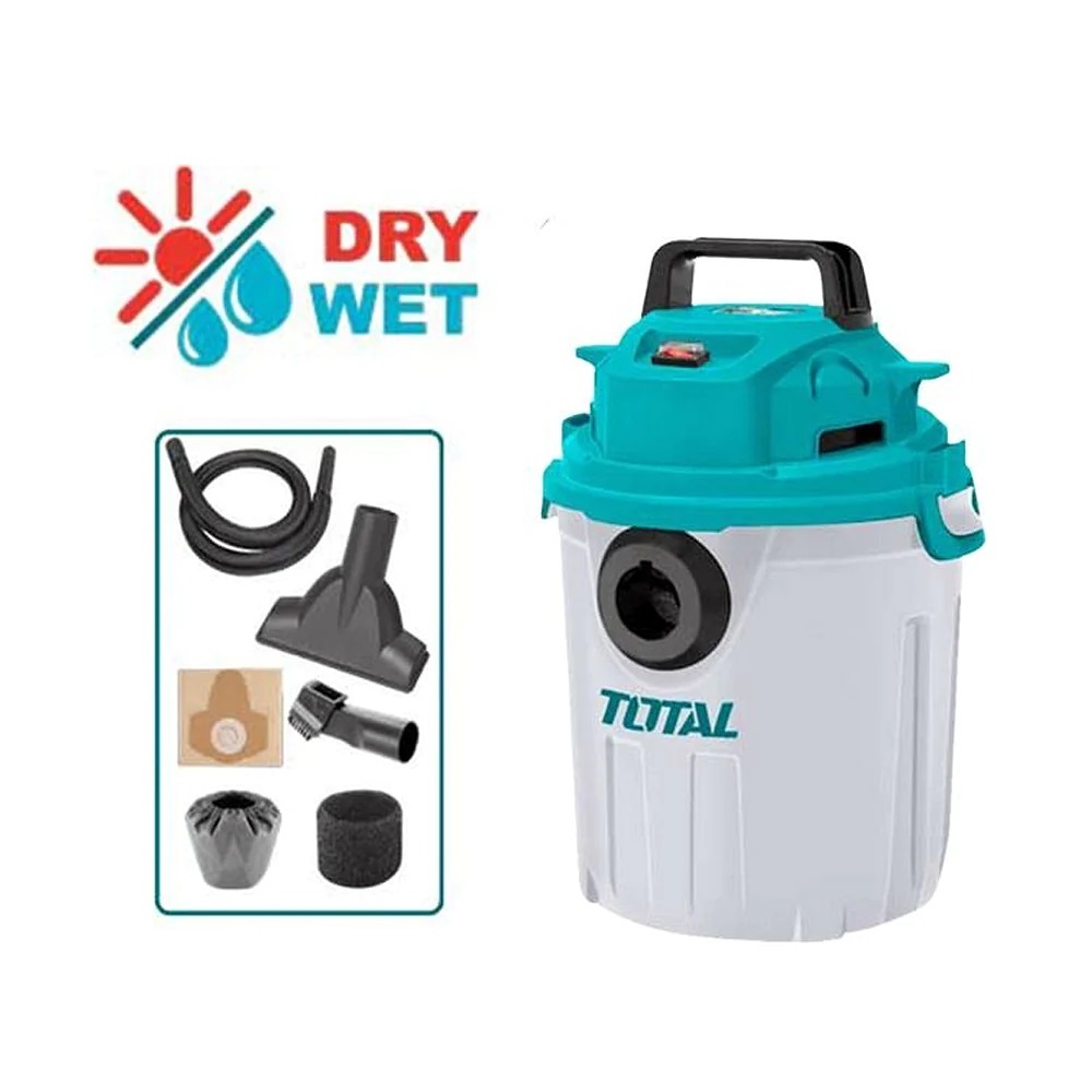 Máy hút bụi khô và ướt TOTAL, dung tích 10L - 30L, áp suất chân không lớn hơn 15KPa - 18KPa, chính hãng - Thinksafe