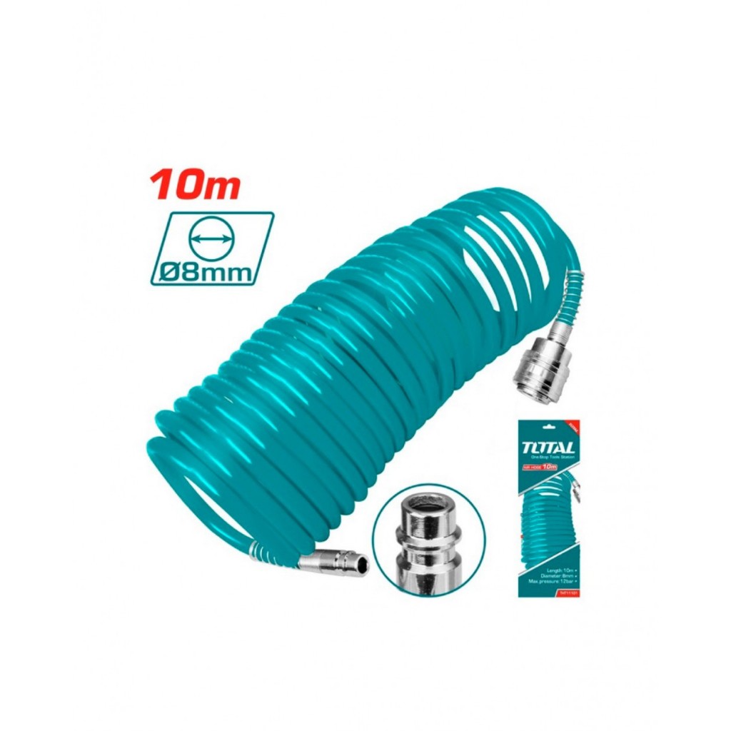 Dây hơi khí nén Total, độ dài 5M - 15M, đầu nối loại Nitto, đường kính trong 5mm, đường kính ngoài 8mm - Thinksafe