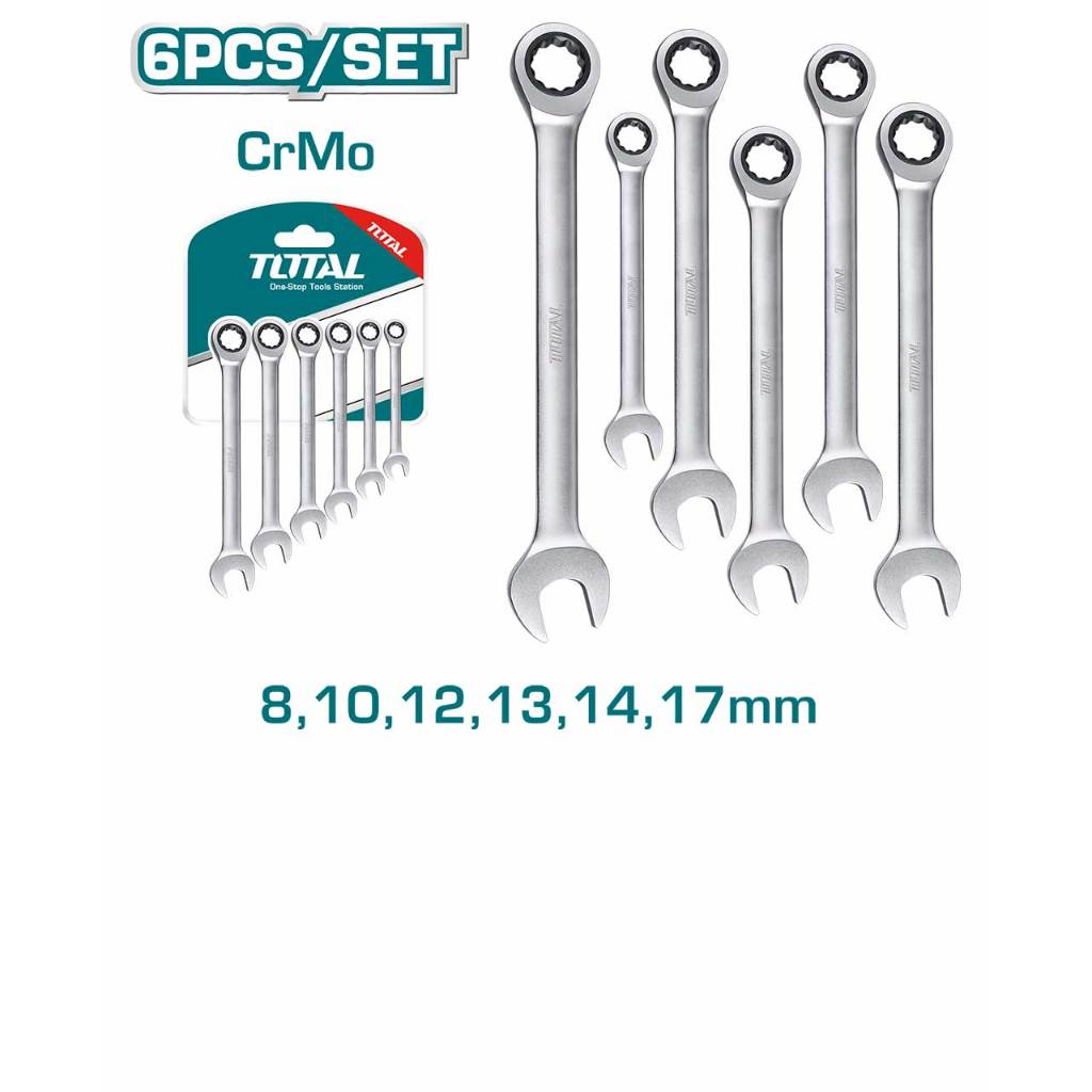 Bộ 6 cờ lê vòng miệng TOTAL THT102266