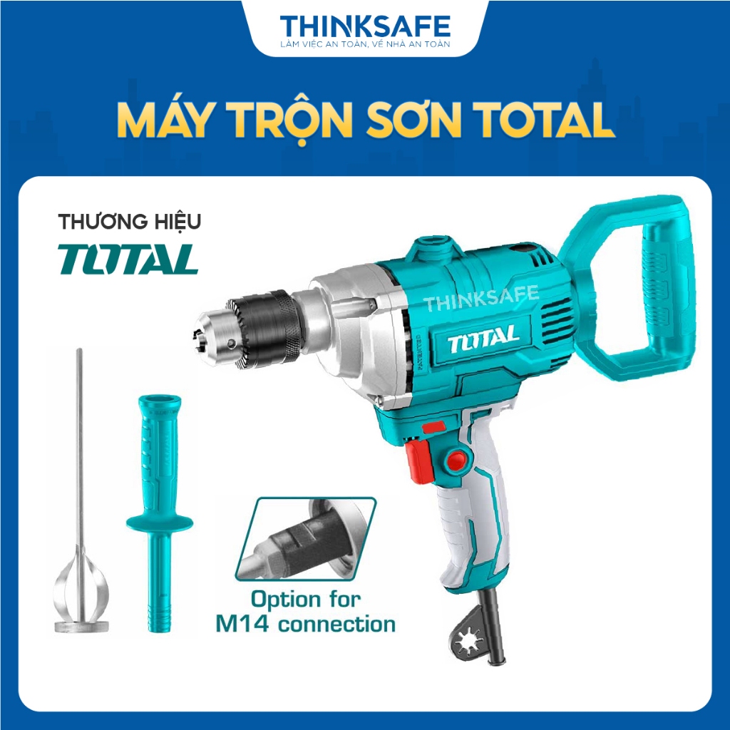 Máy trộn sơn TOTAL, công suất đầu vào 1100W - 1800W, tốc độ không tải thay đổi, phân phối chính hãng - Thinksafe