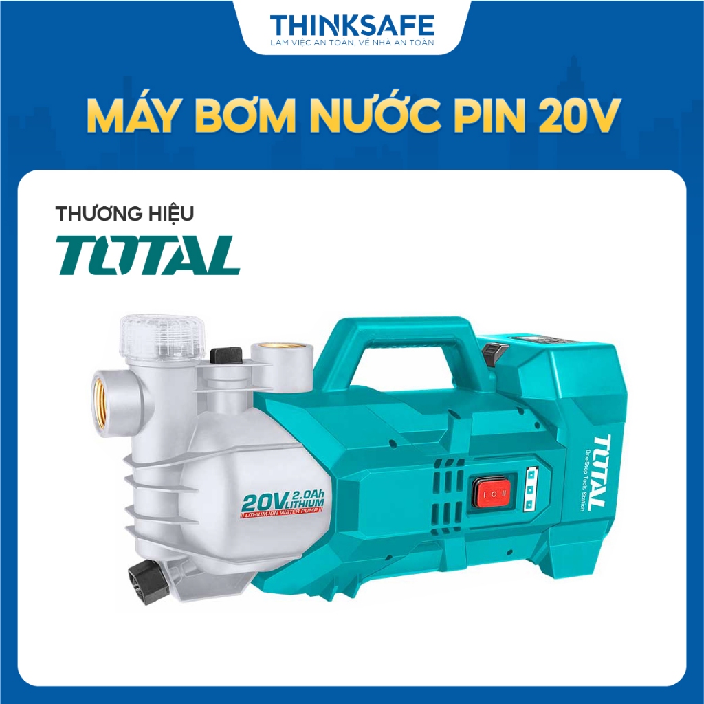 Máy Bơm Nước Dùng Pin Total 20V TGWPLI201801, công suất 180W đầu bơm tối đa 22m, không kèm pin và sạc - Thinksafe