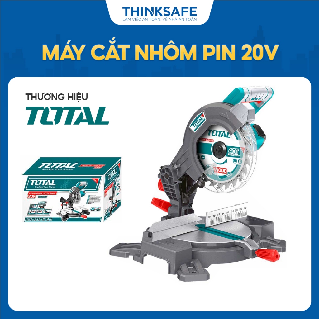 Máy cắt nhôm dùng pin 20V Total TMS2001, tốc độ không tải 3000rpm, Không kèm pin và sạc, Phân phối chính hãng -Thinksafe