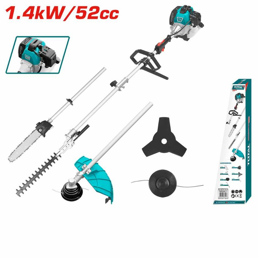 Máy cưa cắt tỉa đa năng dùng xăng TOTAL, công suất 1.4Kw, tốc độ tối đa 10000rpm, động cơ 2 thì mạnh mẽ - Thinksafe