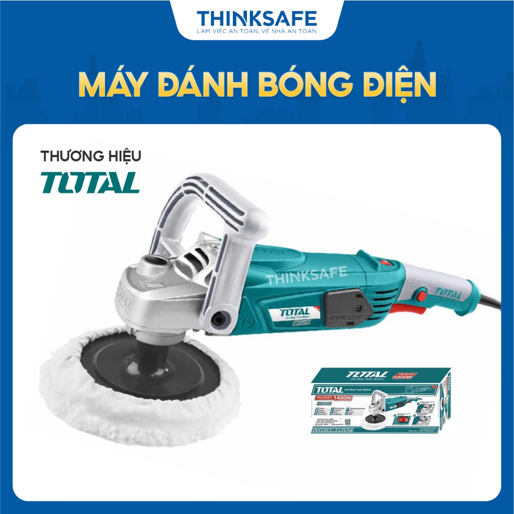 Máy đánh bóng điện Total TP1141806-2, công suất 1400W, tốc độ không tải 900 -3800 rpm, phân phối chính hãng - Thinksafe