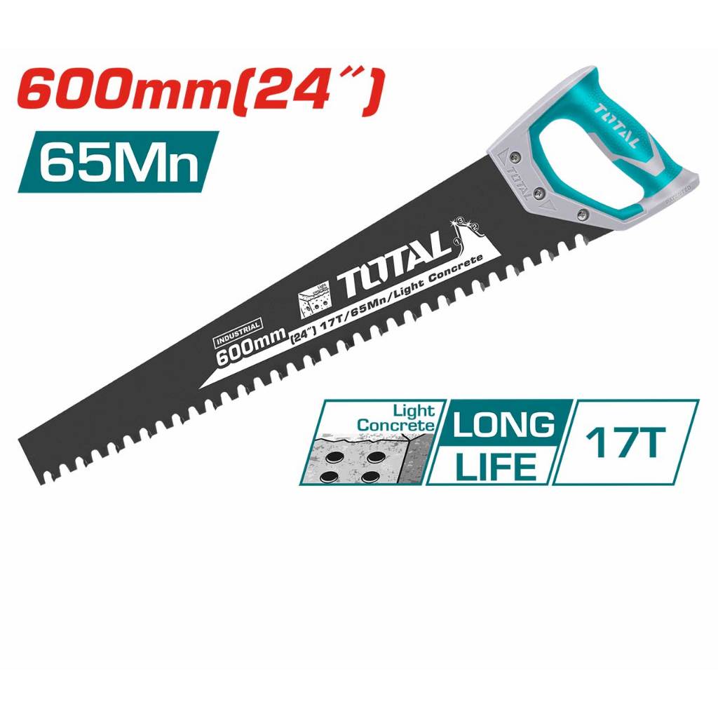 Cưa bê tông nhẹ Total THTLCS1241 kích cỡ 600mm, lưỡi cưa thép Tungsten, lưỡi răng chịu nhiệt cao, chính hãng - Thinksafe