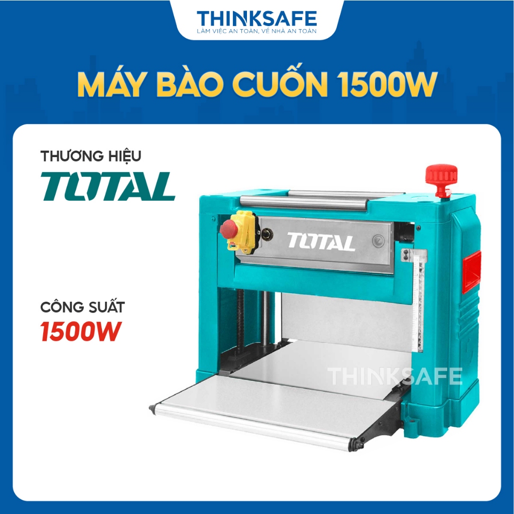 Máy Bào Cuốn Total TTKP15001 1500W, Tốc độ cuốn 8m/phút, Tốc độ lưỡi 9000r/phút, Máy Bào chính hãng - Thinksafe