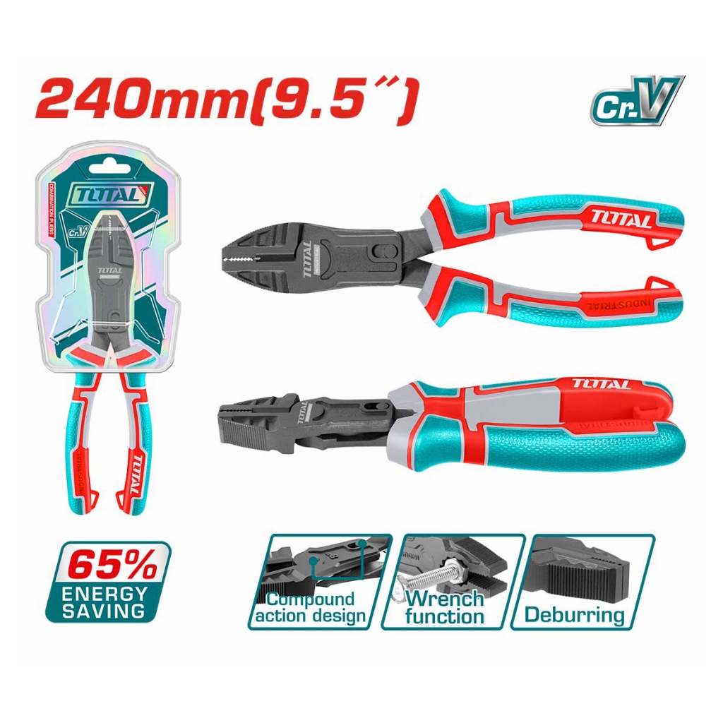 Kềm răng trợ lực 200mm TOTAL THTC510806