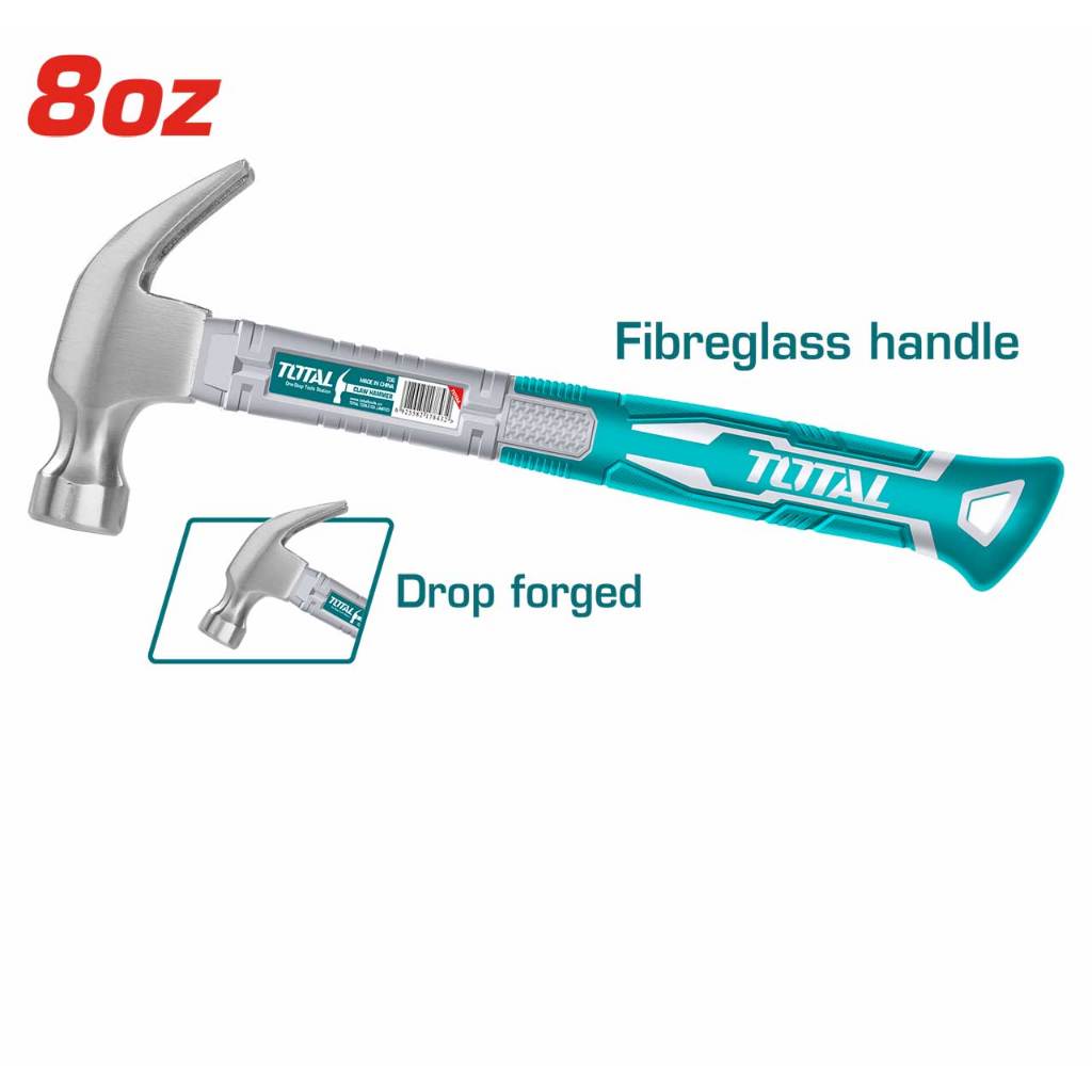 Búa nhổ đinh Total, trọng lượng 220g - 560g đầu búa rèn thả, Thép carbon 45c, Búa đóng đinh chính hãng - THINKSAFE