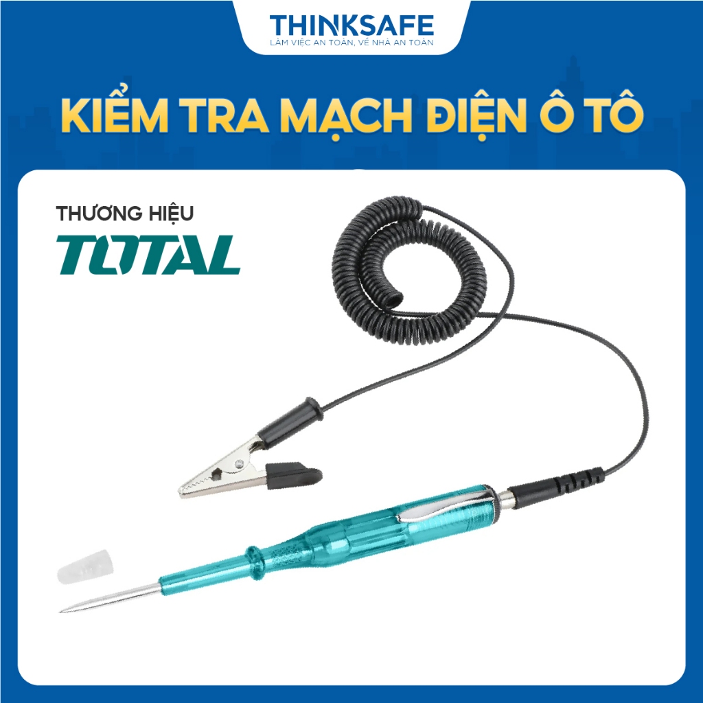 Thiết Bị Kiểm Tra Mạch Điện Xe Ô Tô Total DC 1 chiều, Chiều Dài 2.5m, Tay Cầm Cách Nhiệt AS, chính hãng - Thinksafe