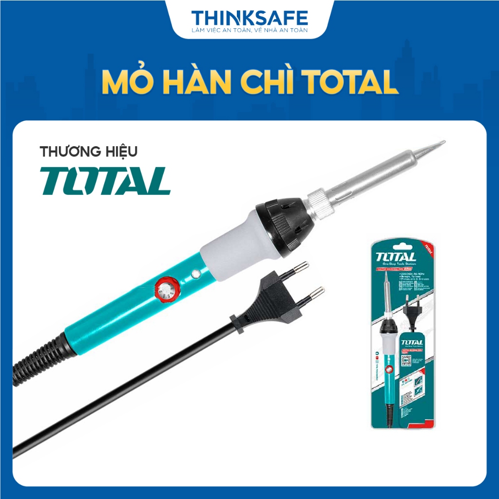 Mỏ Hàn Chì Total 60-100W Điều Chỉnh Nhiệt Độ, Thời Gian Làm Nóng 1-2 Phút, Bền Lâu, Dễ Thay Thế, Chính hãng - Thinksafe