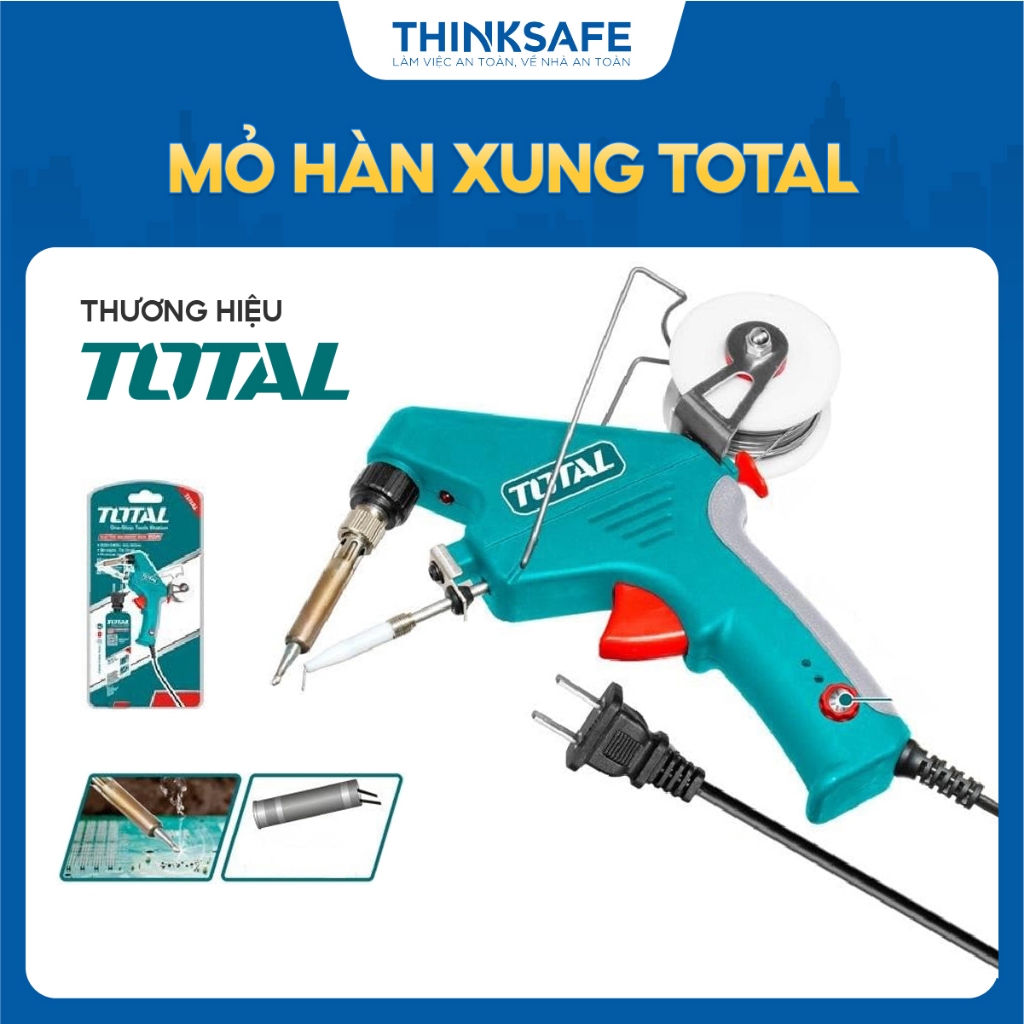 Mỏ hàn xung Total TET160732, Công suất 90W, Thời gian làm nóng 20 giây, nhiệt độ điều chỉnh, máy hàn cầm tay -Thinksafe